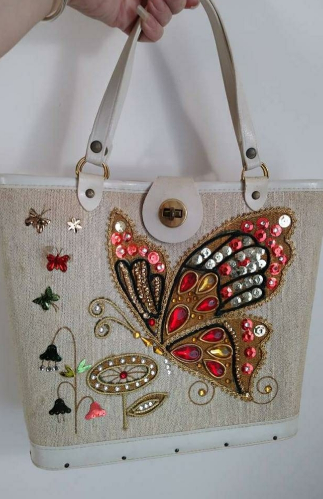 SOLD vtg ๐ฆ purse 50s 60s eams Enid style - Picture 1 of 9